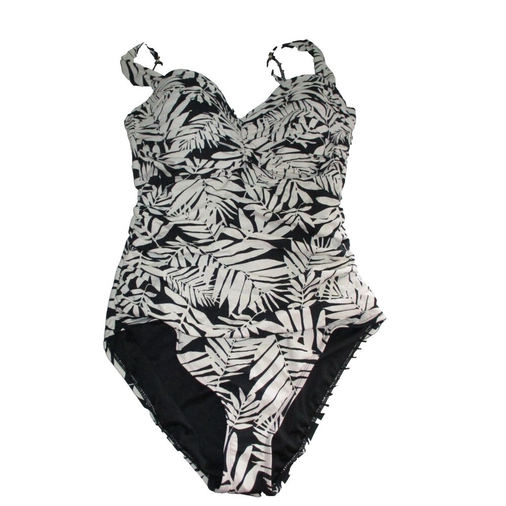 Bleu Rod Beattie Womens Sz 12 One-Piece Swimsuit Urban Oasis Shirred Underwire